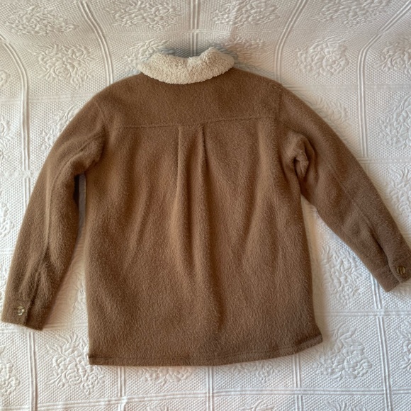 Z Supply Jordan Jacket Sweater Knit/Sherpa Campfire Tan/Brown/Cream XS - Picture 7 of 15